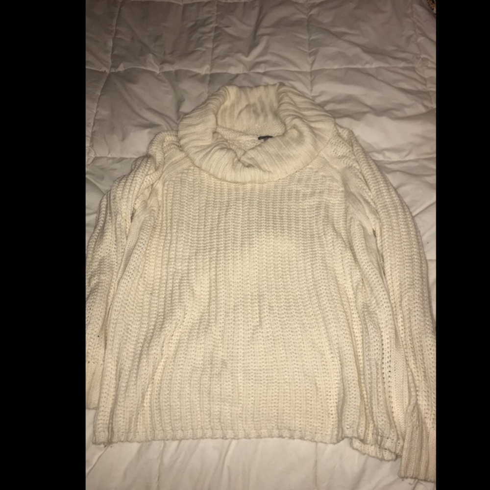 Funnel neck drop sweater